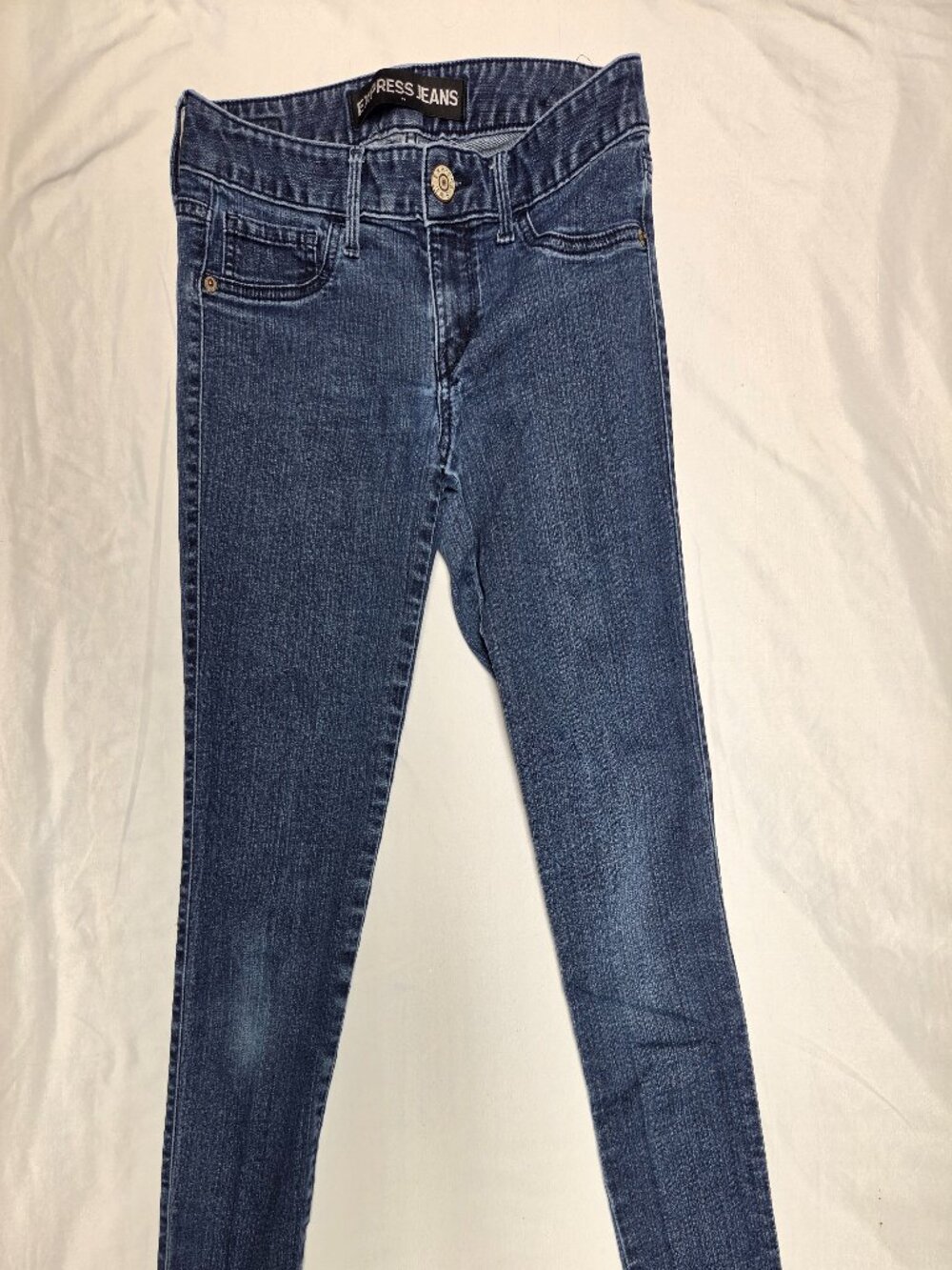 Express Stella Low Rise Legging Jeans Size 4R Medium Wash